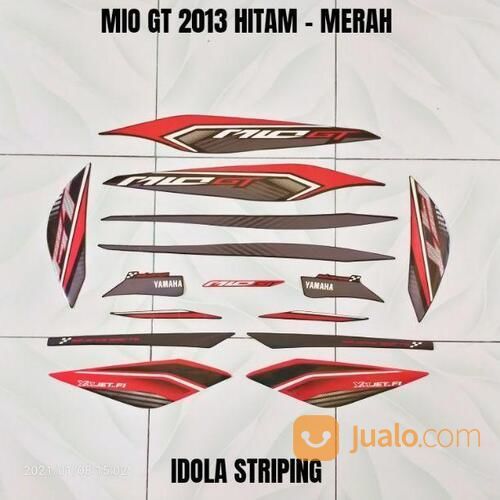 Striping Mio GT 2013 Hitam - Merah