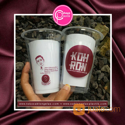 Sablon Gelas Plastik 16 Oz 7 Gram Tanpa Tutup Kemasan Minuman Kekinian Di Kota Malang Jawa 4744