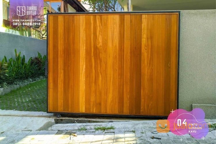 PINTU GERBANG KAYU MINIMALIS TABANAN BALI