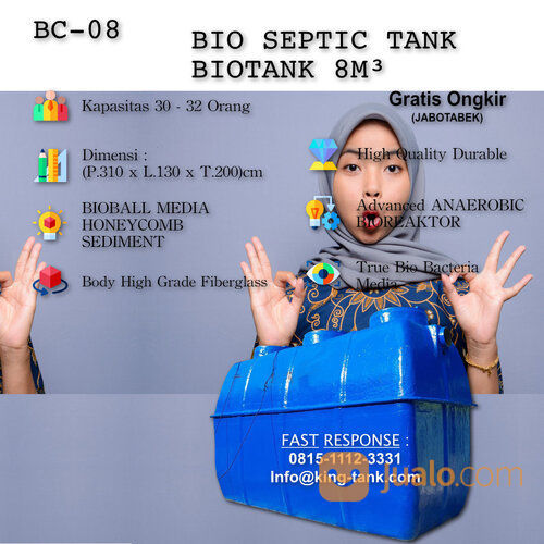 Sepiteng BIOTANK BIOFIL 8000 Liter / 8m3