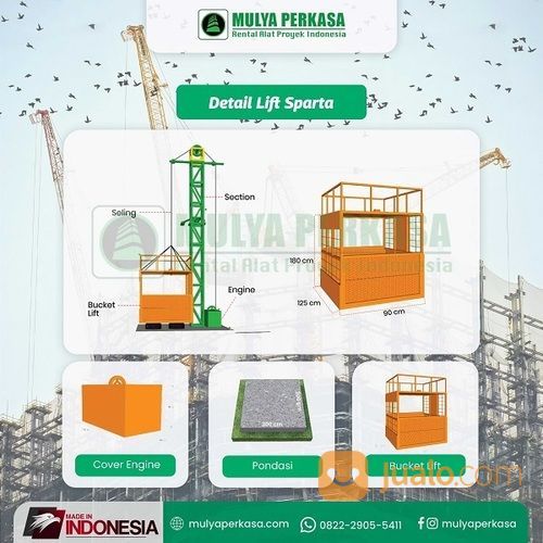 Sewa Lift Barang Magetan | Sewa Lift Material Proyek