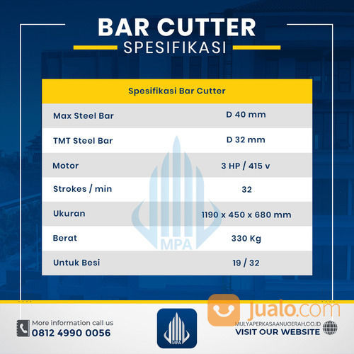 Rental - Sewa Bar Cutter, Bar Cutting Belitung Timur