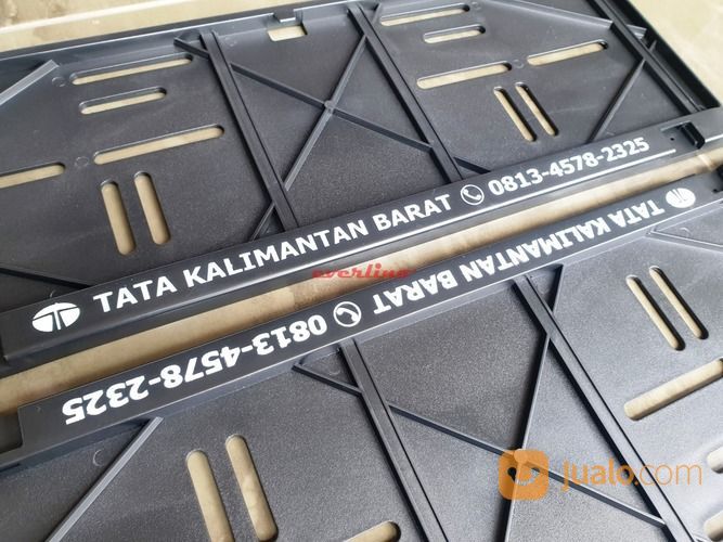 Frame Plat Nomor Sepeda Motor Branding Sablon Promosi Aksesoris Dealer Showroom Cover Dudukan Tempat