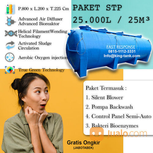 PAKET Tangki 25000 Liter / 25m3 Tangki IPAL BIOTECH