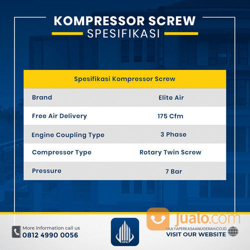 Sewa Kompresor Elite Screw Garut