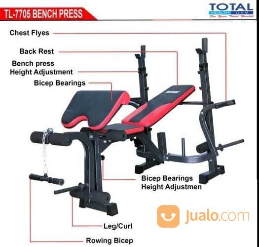 Alat Fitness Bench Press TL-7705 | Alat Olahraga Murah Angkat Beban