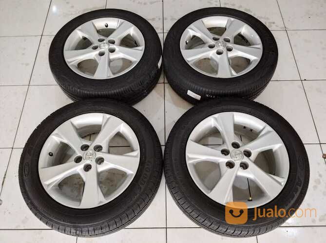 Pelek Mobil Bekas Oem Altis Ring 16 Baut 5X100 Plus Ban Kondisi 80%