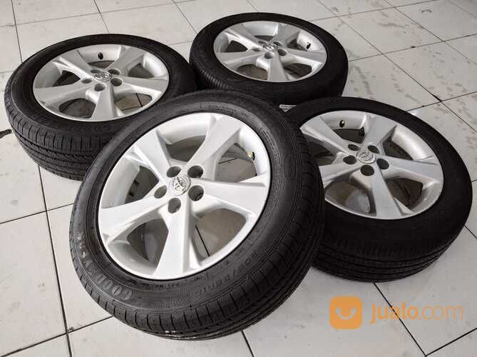 Pelek Mobil Bekas Oem Altis Ring 16 Baut 5X100 Plus Ban Kondisi 80%