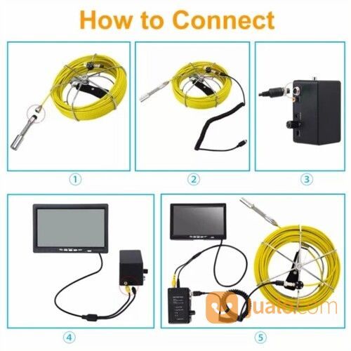 Camera Borescope Kable 20 Mtr Camera 7 Inch 20m Cable 23mm Camera Head