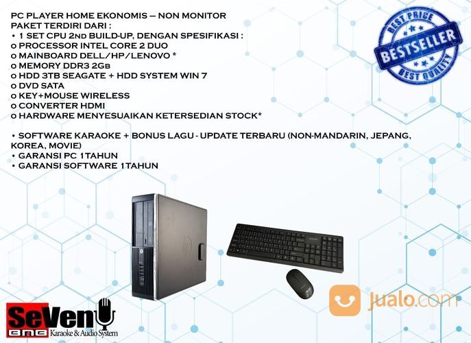 PAKET KOMPUTER EKONOMIS UNTUK PLAYER KARAOKE JOGJA ( NON MONITOR )