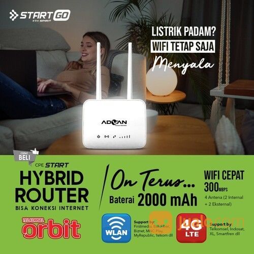 Modem Advan CPE20 Router Start 4G LTE Bundling Paket Data 50GB di Kota ...