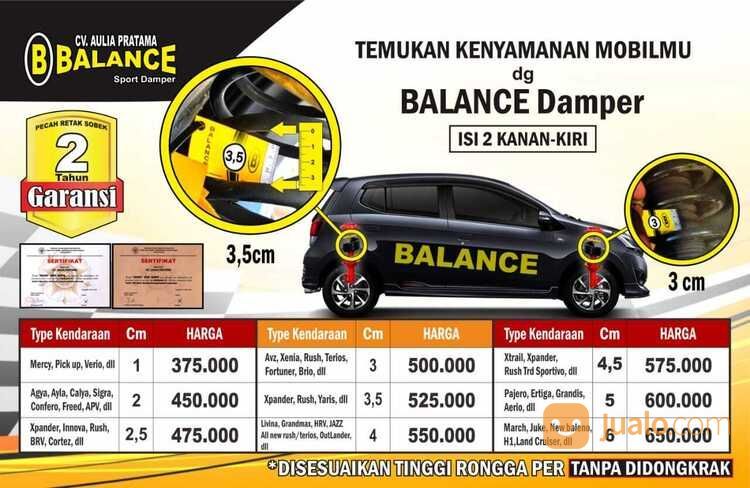 Manuver Mobil KURANG GESIT? Pasang Damper BALANCE,GARANSI 2 Tahun! Ukuran 5 Cm