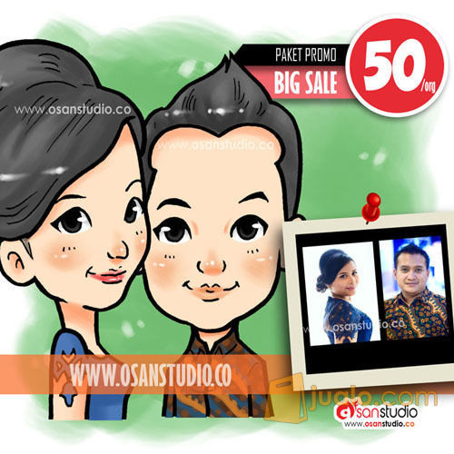 Promo Lukisan Desain Gambar Wajah Karikatur Chibi Gaul Murah Di Kota