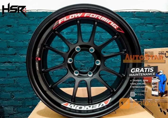 VELG MOBIL RACING LENSO VENOM 5 RING18X9 PCD 6-PAJERO FORTUNER HLUX WARNA HITAM