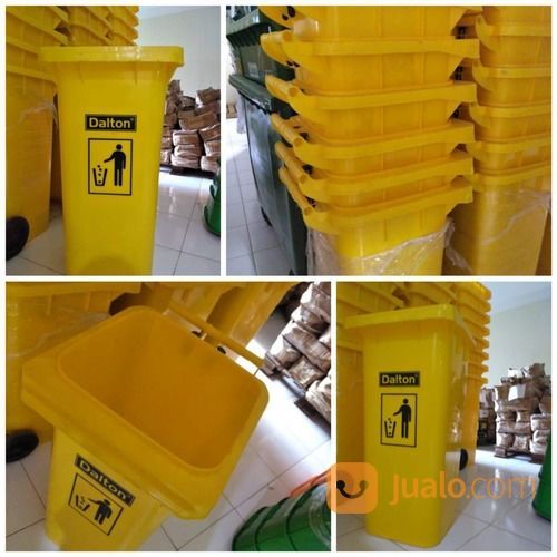 Tempat Sampah 25 Liter Kuning Abu-Abu / Dustbin LXD 25AP Dalton / Tempat Sampah Kecil 25 Liter