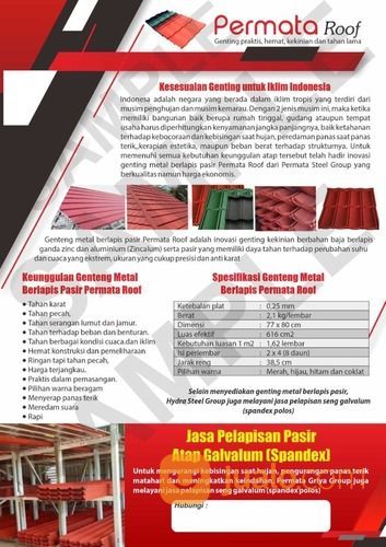 PABRIK, Call/WA 0813-2708-8742 Genteng Metal Coklat Pekalongan
