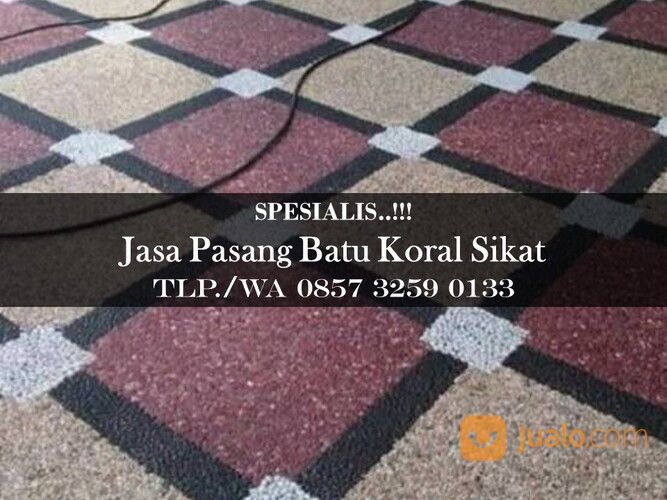 Harga Pemasangan Batu Koral Sikat Ponorogo, Tlp. 0857-3259-0133, PROFESIONAL...!!!