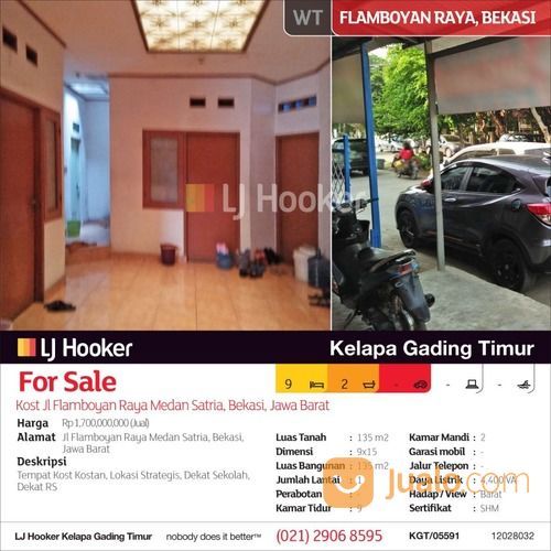 Kost Jl Flamboyan Raya Medan Satria, Bekasi, Jawa Barat