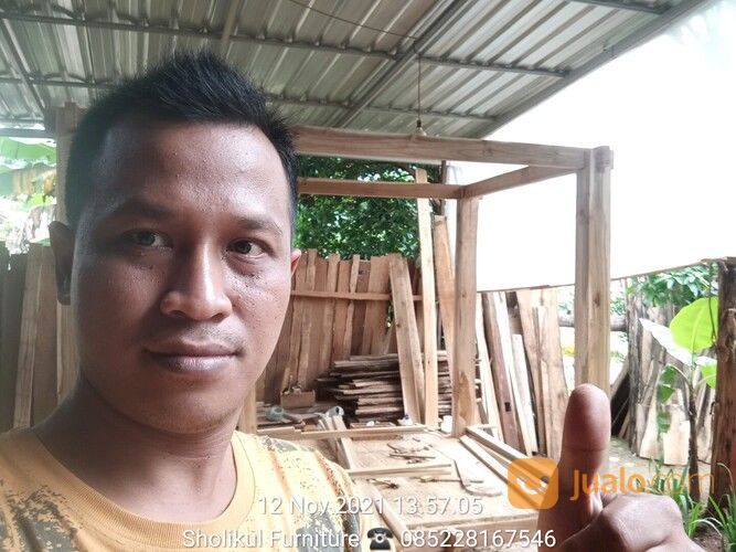 Gazebo Minimalis 3x2 Kayu Jati