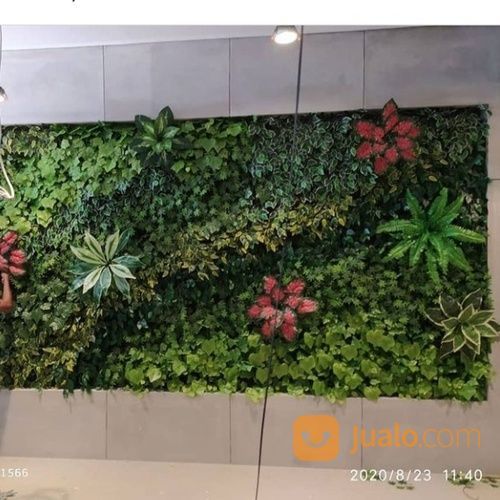 Vertical Garden Daun Sintetis || Taman Dinding Vertical Daun Sintetis