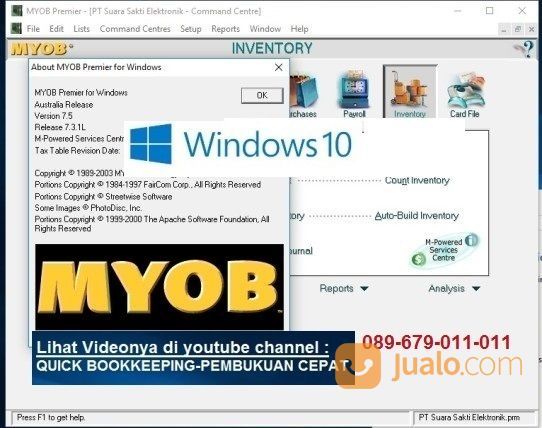 KURSUS AKUNTANSI DAN KOMPUTER AKUNTANSI ACCURATE, MYOB, QUICKBOOKS
