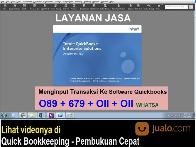 KURSUS AKUNTANSI DAN KOMPUTER AKUNTANSI ACCURATE, MYOB, QUICKBOOKS