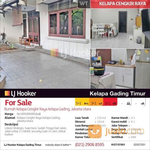 Rumah Kelapa Cengkir Raya Kelapa Gading, Jakarta Utara di Kota Jakarta