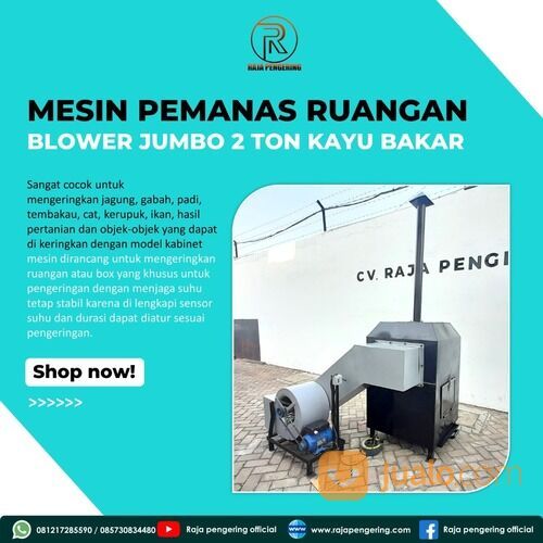 MESIN PEMANAS RUANGAN PENGERING PADI JAGUNG GABAH KAPASITAS 2 TON KAYU BAKAR