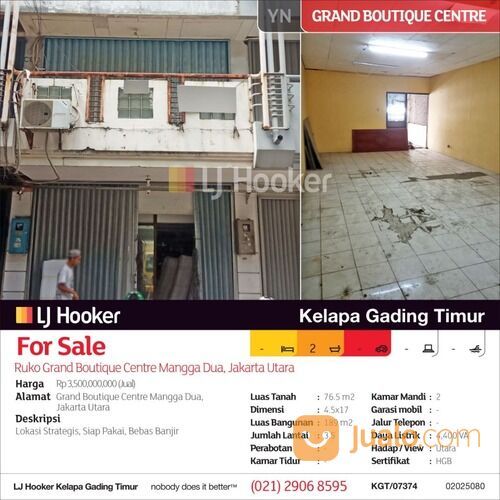 Ruko Grand Boutique Centre Mangga Dua, Jakarta Utara
