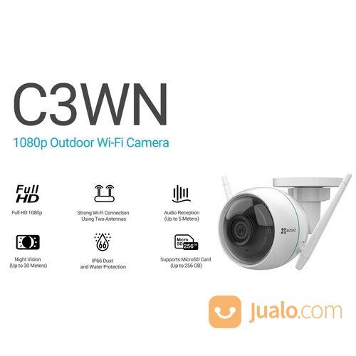 IP CAMERA OUTDOOR WIRELESS || EZVIZ C3WN (Memori 64gb)