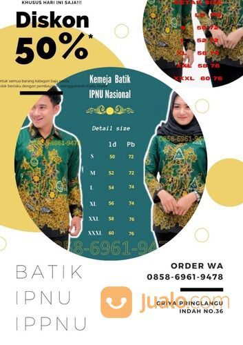 TERBAIK!! Baju IPPNU Nasional Jombang, WA 0858-6961-9478