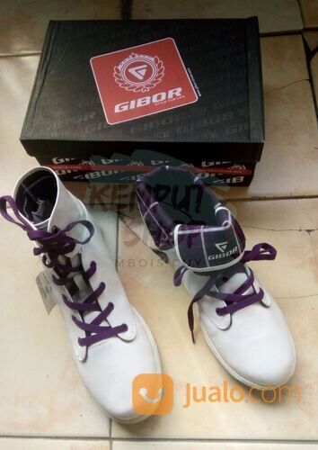 Sepatu Murah Limited Edition Gibor Warna Putih Ungu Uk 40,41