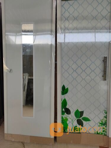Pintu Kamar Mandi PVC Lux Motif Hologram Daun Natural Pohon 3D