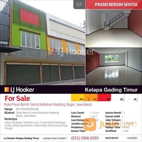 Ruko Pasar Bersih Sentul Babakan Madang, Bogor, Jawa Barat