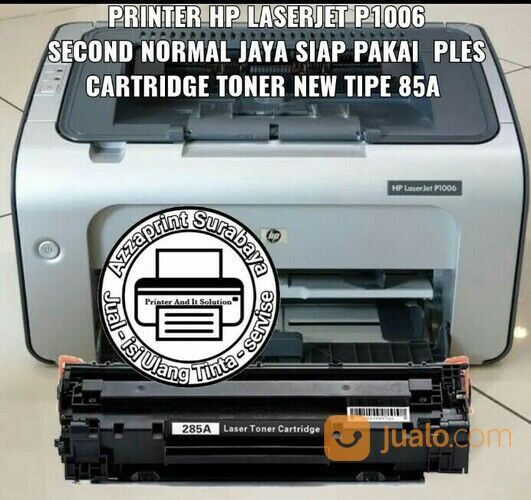 Printer Hp Laserjet P1006 Monochrome Inclute Toner Hp 85a Ples Kabel