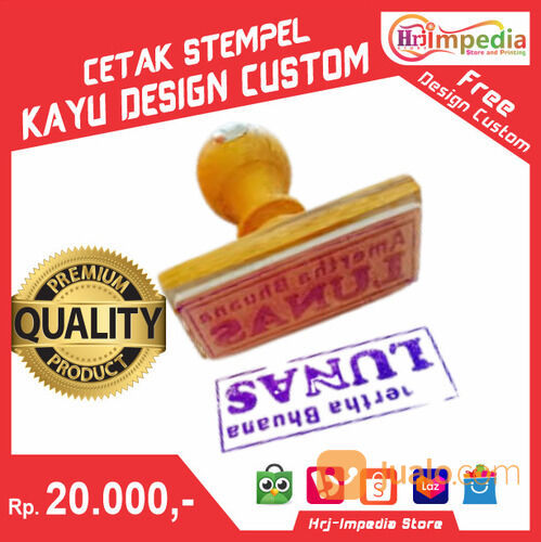 Cetak Stempel Kayu Ukuran Standar Stempel Toko & Perusahaan di Kota ...