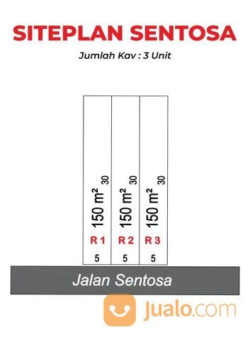 Kapling Jl Sentosa Hangtuah, Dekat Kolam renang Sentosa
