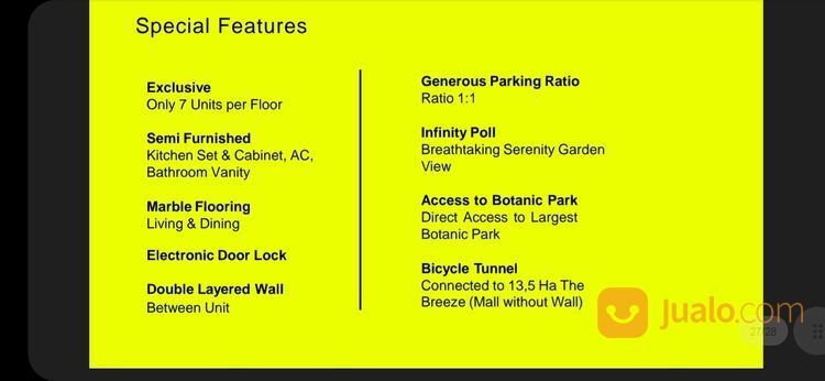 Marigold Navapark BSD city view 10 ha beautifull botanical park