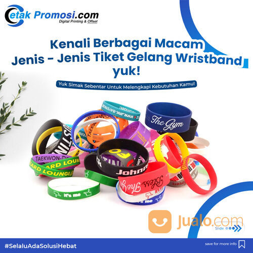 Cetak Gelang Tangan Wristband Rubber Konser Lanyard Wrist Band Custom  Kualitas Premium di Surabaya 