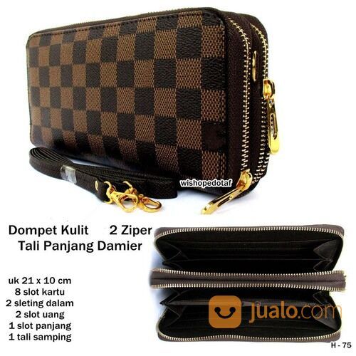 tas wanita LV clutch 2 ziper damier di Kota Jakarta Pusat, DKI Jakarta