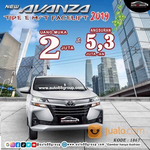 *PROMO DP 12 JUTA TOYOTA AVANZA (WHITE) TYPE E 1.3CC M/T (2019)