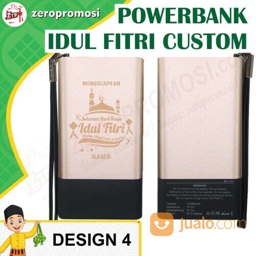 Powerbank Edisi Idul Fitri Cetak Custom 10.000mAh Garansi 18 bulan