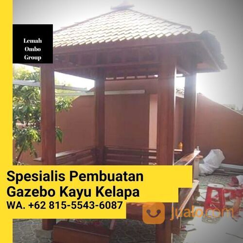 TERIMA JADI, Wa. 081-555-436-087, Tukang Gubuk Kayu Kelapa 2x2 Wonogiri