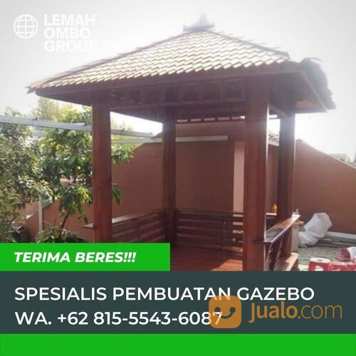 UNIK DAN MEWAH, Wa. 081-555-436-087, Tukang Gazebo Kayu Kelapa 2x2 Surakarta