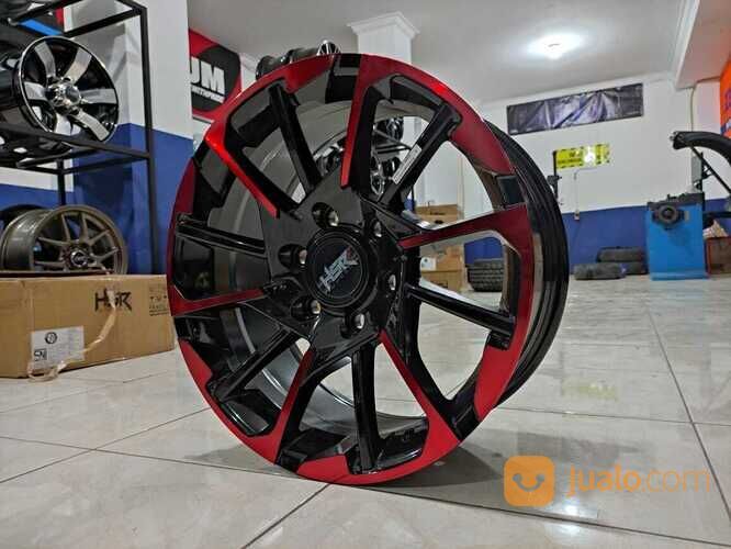 Velg Mobil Baru Tipe HOLLO HSR R18X8 H6X139,7 ET25 BMF/RED OIL untuk Pajero Fortuner Triton Hilux