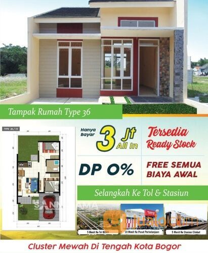 Rumah Murah Dekat Stasiun Cilebut 3 jt All in Cicilan 2 Jutaan 400 jt an (agus)