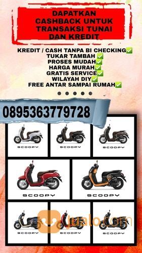 MOTOR SCOOPY TAHUN 2022, TERMURAH DAN TERPERCAYA JOGJA DAN SEKITARNYA