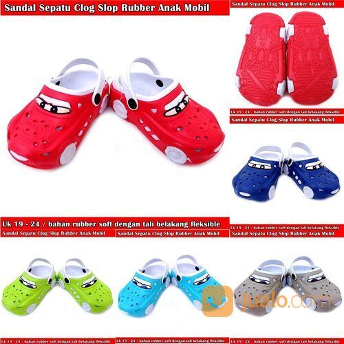 Sandal Slop Anak Laki-laki Mobil Rubber Clog