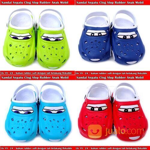 Sandal Slop Anak Laki-laki Mobil Rubber Clog