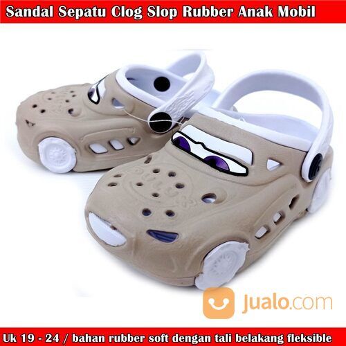 Sandal Slop Anak Laki-laki Mobil Rubber Clog